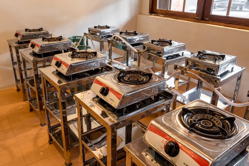 Cooking station setup