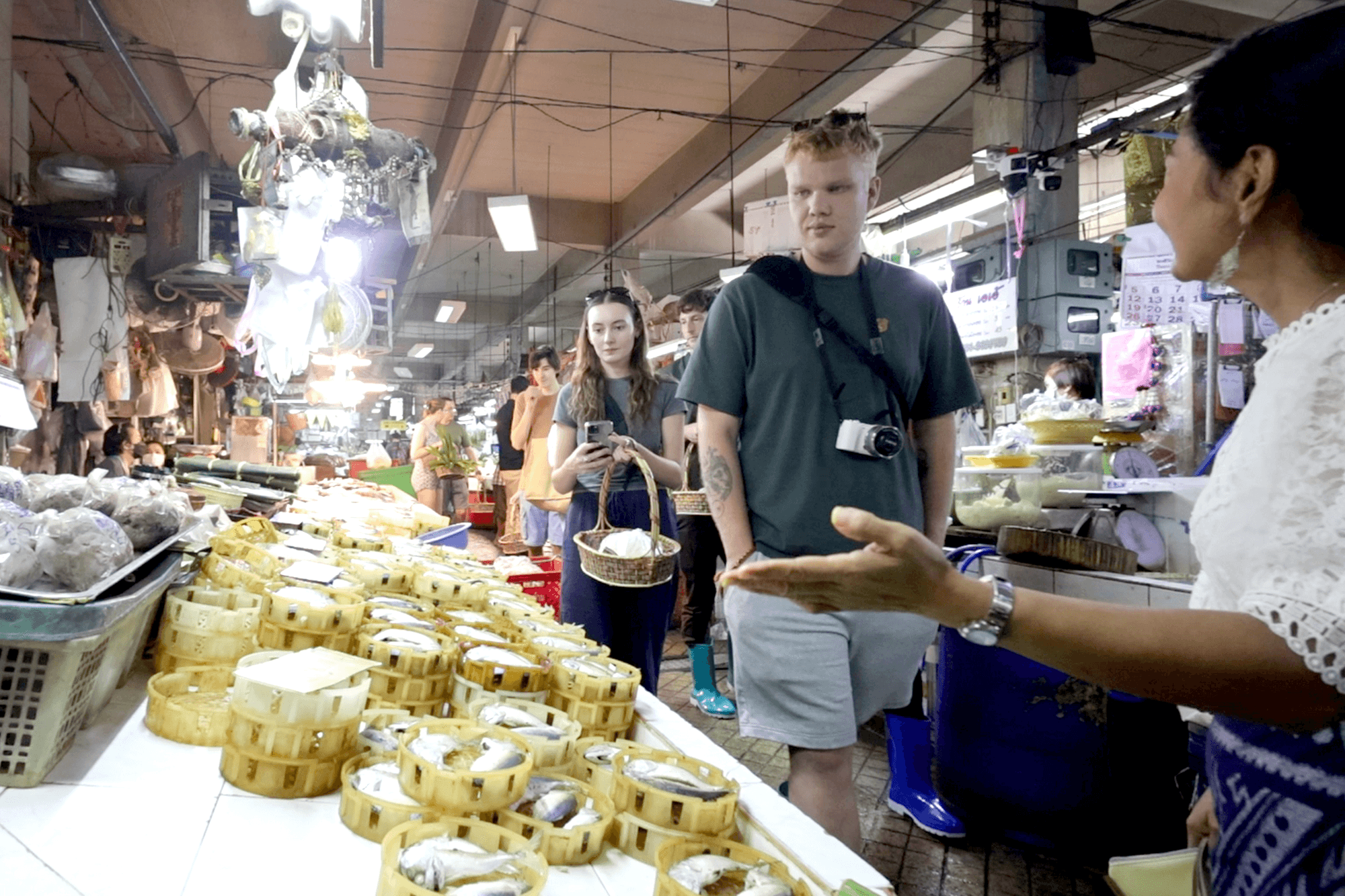 Students preparing ingredients