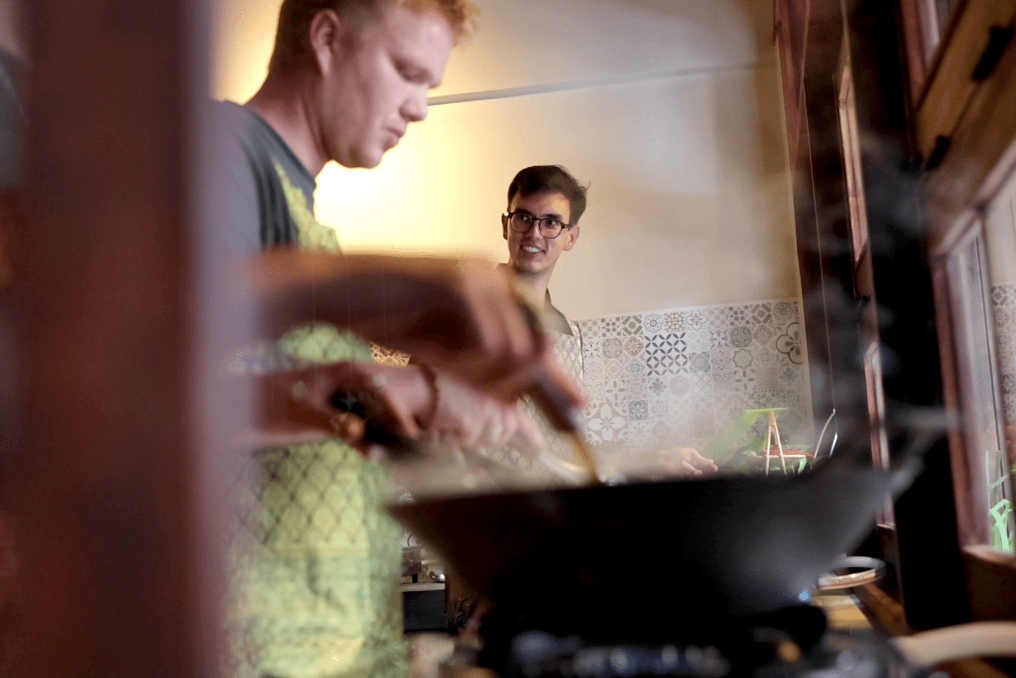 Cooking demonstration in progress